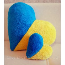 Подушка сердце флаг Украины (38 см)